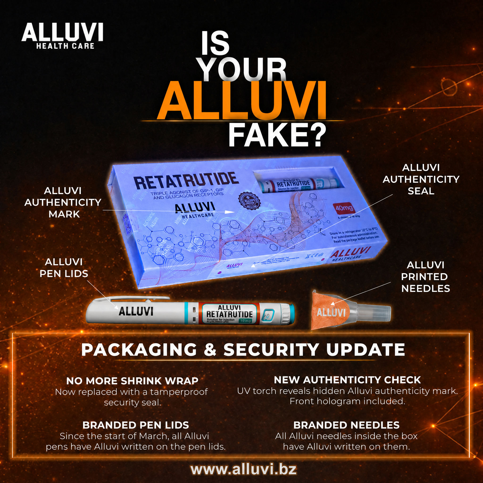 Verify your Alluvi product is genuine