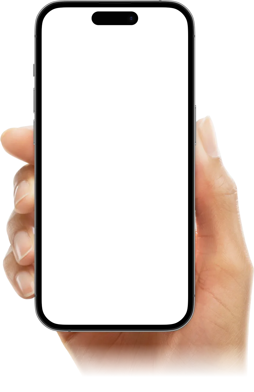 iPhone in hand